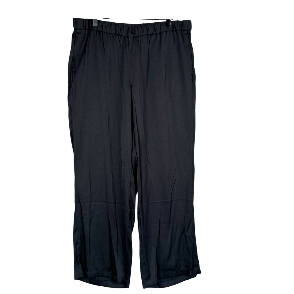 J.Jill Satin Wide Leg Pull-On Pants Charcoal Gray 30" - XL